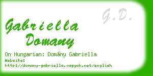 gabriella domany business card